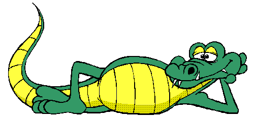 lounging gator